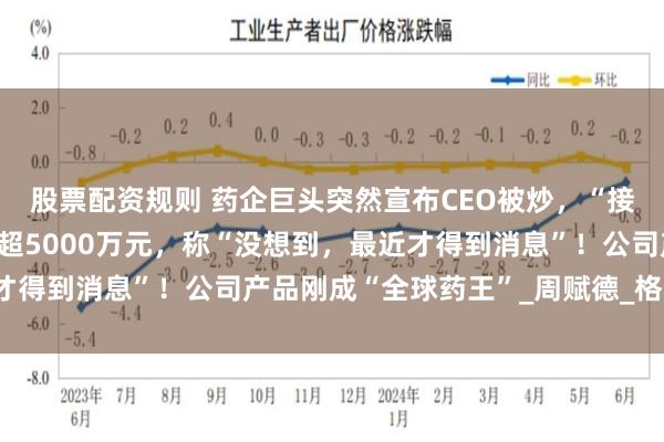 股票配资规则 药企巨头突然宣布CEO被炒，“接班人还在找”！他年薪超5000万元，称“没想到，最近才得到消息”！公司产品刚成“全球药王”_周赋德_格鲁_薪酬