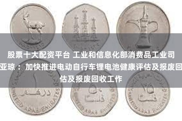 股票十大配资平台 工业和信息化部消费品工业司司长何亚琼 ：加快推进电动自行车锂电池健康评估及报废回收工作