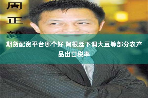 期货配资平台哪个好 阿根廷下调大豆等部分农产品出口税率